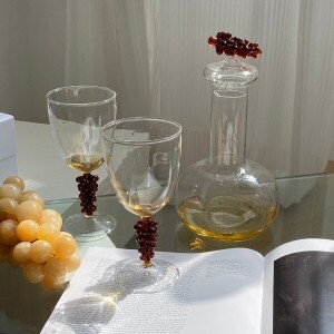French Handcraft Grape Wine Glass