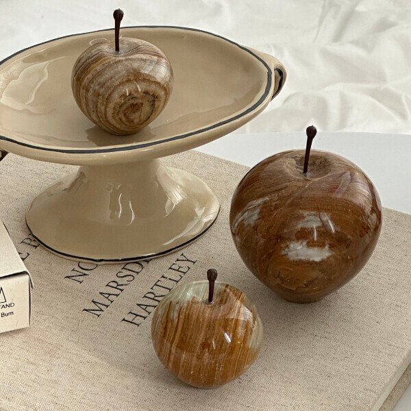 Handmade Natural Marble Apple Object